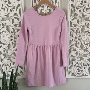 Cat And Jack Girls Sz XL Lavender Purple Dress Pockets Long Sleeve